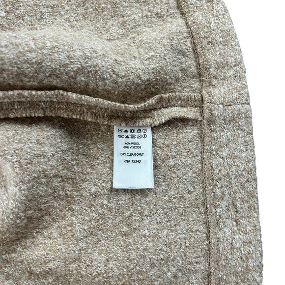 Cynthia Rowley Coatigan Women Size Medium Sand Beige Wool Viscose Coat Cardigan - Picture 8 of 10